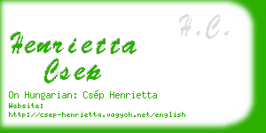 henrietta csep business card